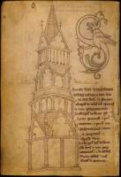 Folio 12 - Maison d'horloge et lettre ornee